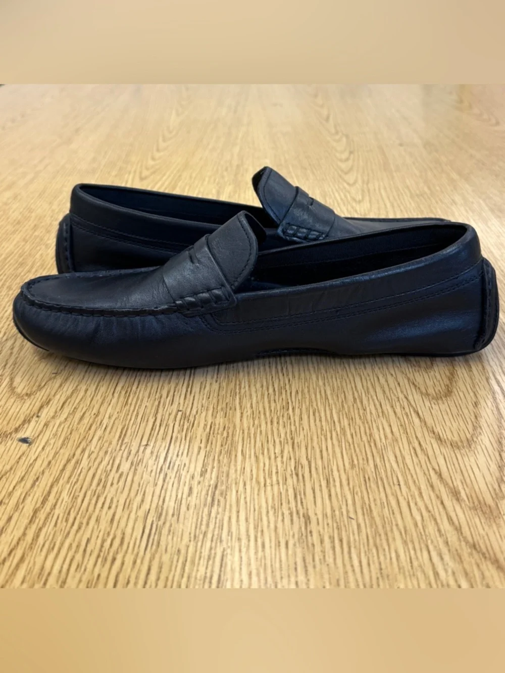 Cole Haan Women’s Black Leather Penny Driving Loafers Size 8B Minimalist Preppy